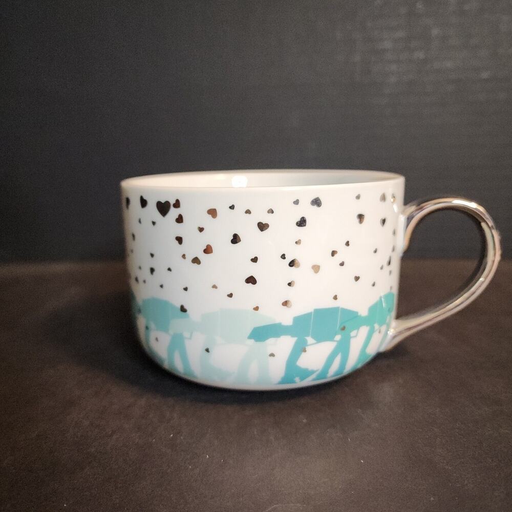 Pinache Star Wars AT-AT Imperial Walkers Ceramic Tea Cup/Mug Silver Hearts